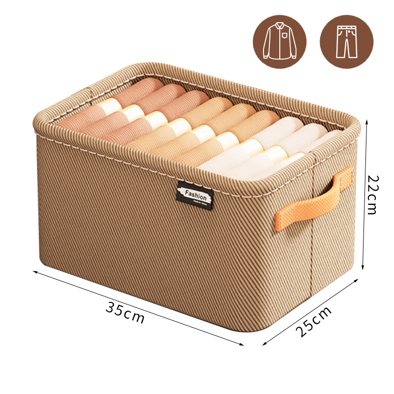 Fabric wardrobe storage box with handles (M or L)