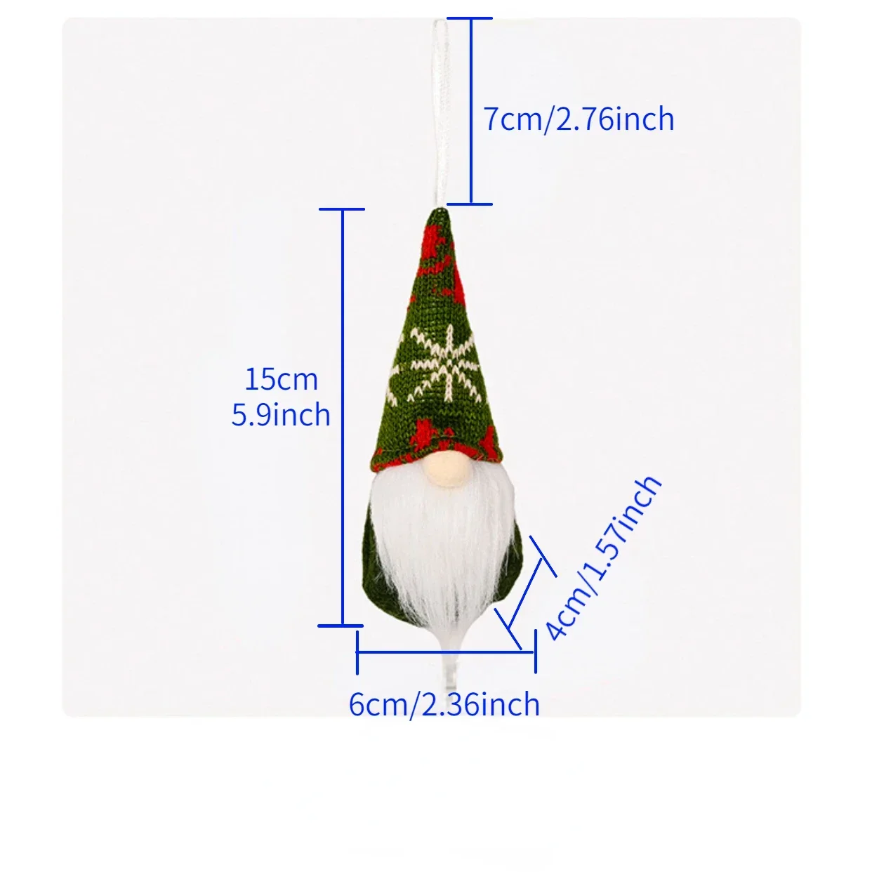 Knitted gnome tree decorations (set of 3)