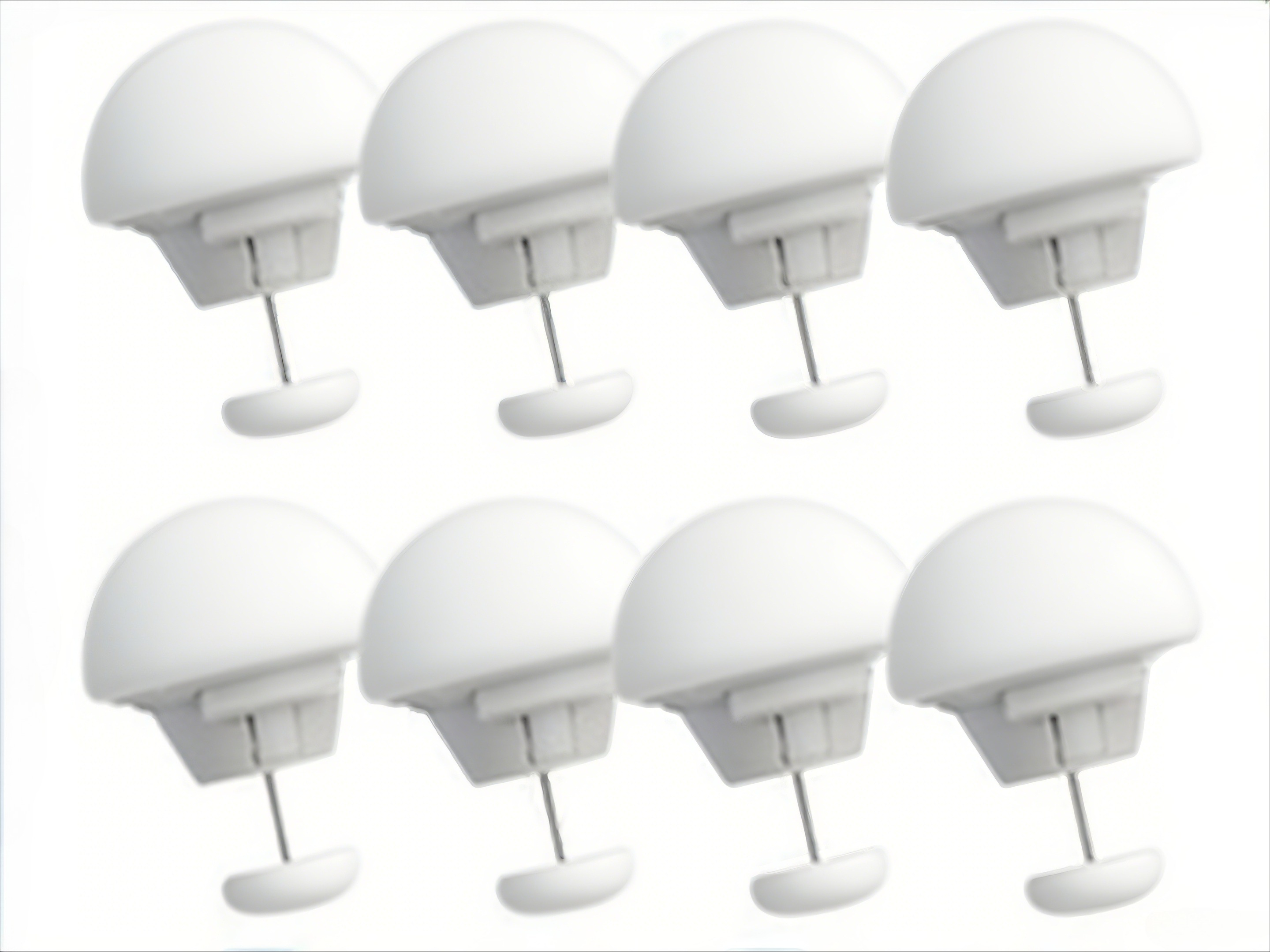 Mushroom duvet clips, press to release (pack of 8)