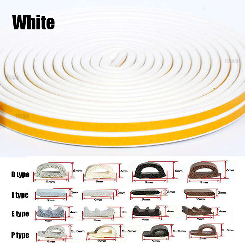 Self-adhesive door and window draught seal (10 m, D profile)
